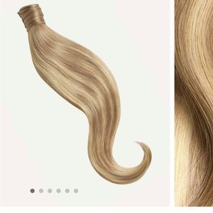 Lucy Hair 16” Dirty Blonde Highlights Ponytail